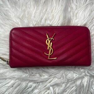 Yves Saint Laurent Caviar Leather Wallet